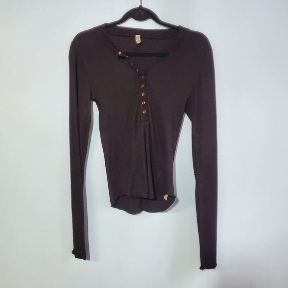 Free People Tops - NEW Free People Size Medium Waffle Knit Long Sleeve
